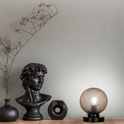 Aneta Lighting Flory pöytävalaisin musta/savunharmaa | Alk. 39,90 €