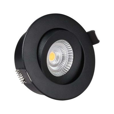 Antidark - Downlight Upotettavaspotti 7W 3000K Tilt Musta