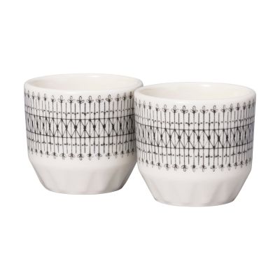 Arabia Emilia munakuppi 4 cl 2-pakkaus Musta-valkoinen | Alk. 20,00 €