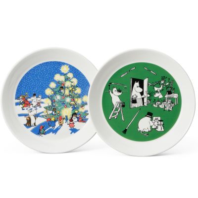 Arabia Muumi Lautassetti Piirustus & Joulu, 19 cm