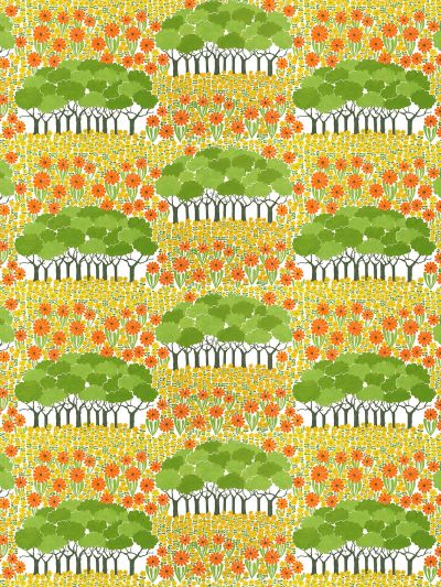 Arvidssons Textil Allé kangas Keltainen-vihreä | Alk. 20,08 €