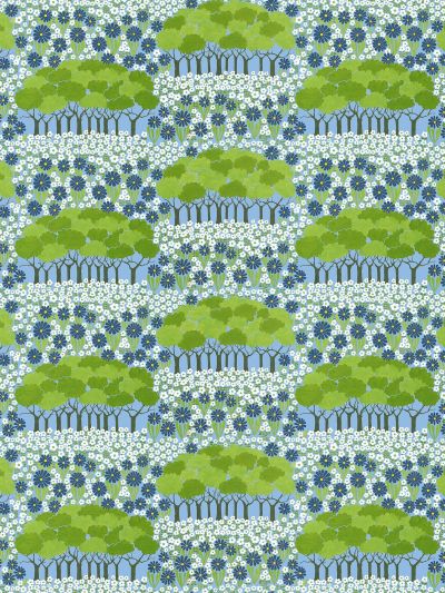 Arvidssons Textil Allé kangas Vihreä-sininen | Alk. 21,30 €