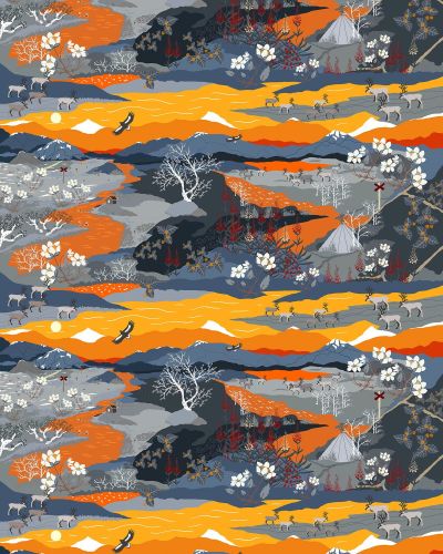 Arvidssons Textil Fjällvandring kangas Orange | Alk. 20,90 €