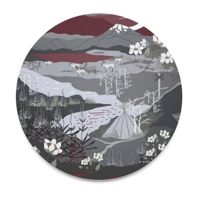 Arvidssons Textil Fjällvandring pannunalunen Harmaa-viininpunainen