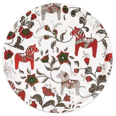 Arvidssons Textil Leksand pyöreä tarjotin Ø 31 cm Viininpunainen | Alk. 25,90 €