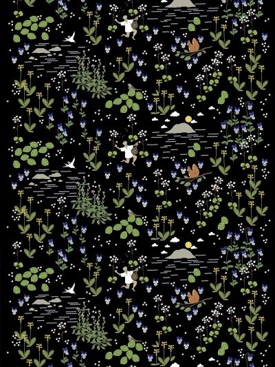 Arvidssons Textil Rönnerdahl vahaliina Musta-vihreä | Alk. 27,30 €