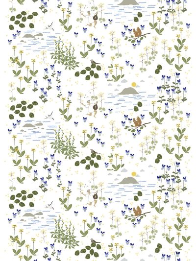 Arvidssons Textil Rönnerdahl vahaliina Offwhite-vihreä | Alk. 34,90 €