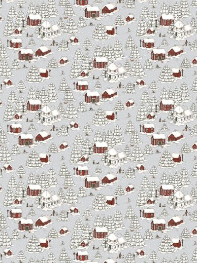 Arvidssons Textil Timmerbyn kangas Harmaa-punainen