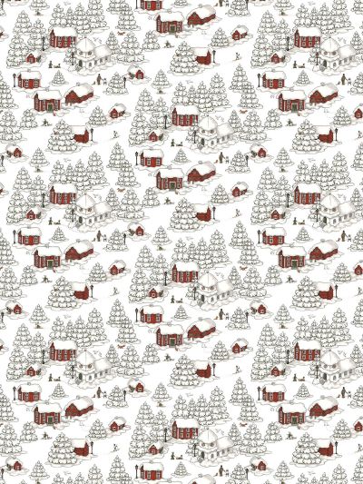 Arvidssons Textil Timmerbyn kangas Offwhite-harmaa-punainen