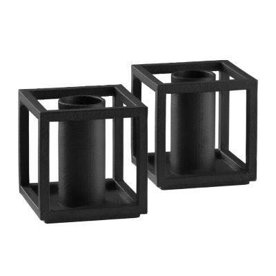 Audo Copenhagen Kubus Micro kynttilänjalka 2-pakkaus Musta | Alk. 56,00 €
