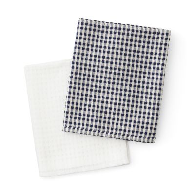 Audo Copenhagen Troides keittiöpyyhe 40 x 67 cm 2-pakkaus Indigo-white | Alk. 17,00 €