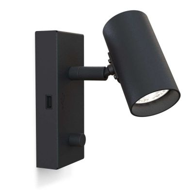 Belid - Tyson USB Seinävalaisin Left Black | Alk. 210,00 €