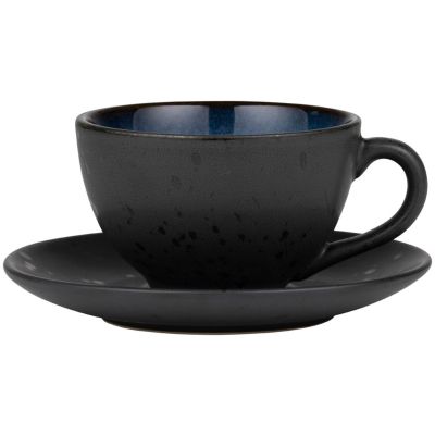 Bitz Kuppi ja aluslautanen, musta/tummansininen | Alk. 10,00 €
