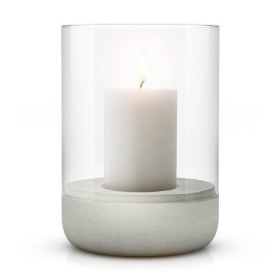 blomus Calma kynttilälyhty pöytäkynttilällä Ø 15 cm Light grey | Alk. 29,60 €