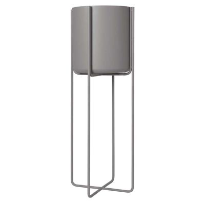 blomus Kena jalallinen ruukku M k80,5 cm Ø29 cm Steel gray (tummanharmaa) | Alk. 197,00 €