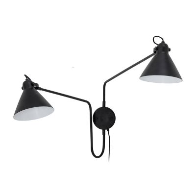 Bloomingville Felicity seinävalaisin kaksihaarainen Musta rauta | Alk. 268,00 €
