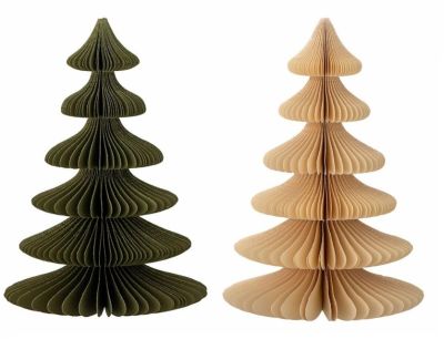 Bloomingville Milan paperikuuset 2 kpl 22,5 cm luonnonväri/vihreä | Alk. 23,90 €