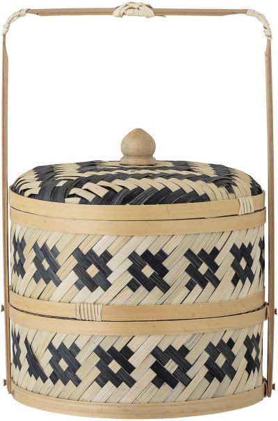 Bloomingville Nian meriheinäkori kannella musta