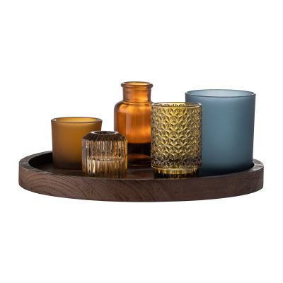 Bloomingville Sanga tarjotin kynttilälyhdyillä 5 osaa Ruskea-monivärinen | Alk. 34,90 €