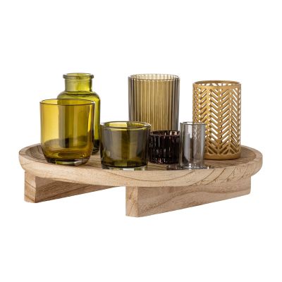 Bloomingville Sanga tarjotin kynttilälyhdyillä 8 osaa Luonnonvärinen-monivärinen | Alk. 47,90 €