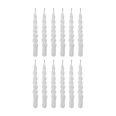 Bloomingville Twist kynttilät 12-pakkaus Valkoinen