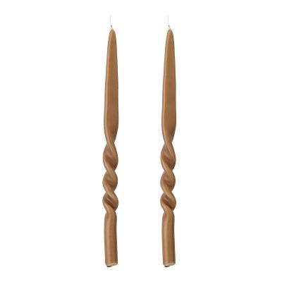 Bloomingville Twist kynttilät 2 kpl ruskea