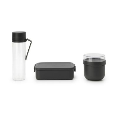 Brabantia Make & Take -aamiais- ja lounassetti 3 osaa Tummanharmaa | Alk. 27,00 €