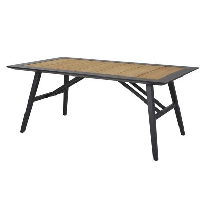 Brafab, Chios ruokapöytä 100 x 175 cm musta/tiikki Brafab | Alk. 1 416,00 €