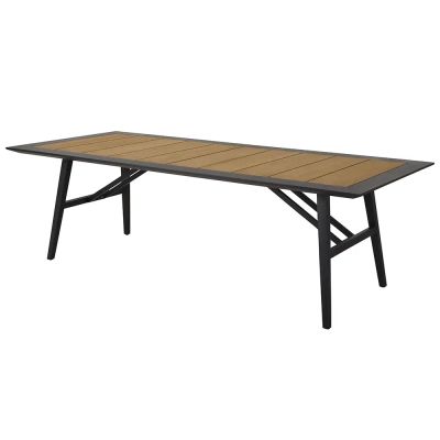 Brafab, Chios ruokapöytä 100 x 240 cm musta/tiikki Brafab | Alk. 1 794,00 €