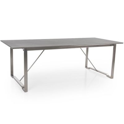 Brafab, Gotland ruokapöytä 220 x 95 ruostumaton teräs Brafab