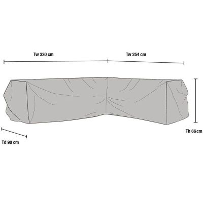 Brafab, Kalusteen suojapeite kulmasohva 90 x 330 cm harmaa Brafab | Alk. 103,70 €