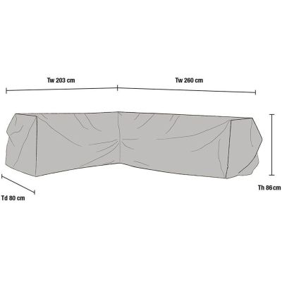 Brafab, Kalusteen suojapeite kulmasohvalle 203 x 260 cm harmaa Brafab | Alk. 123,50 €