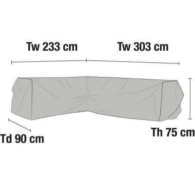Brafab, Kulmasohvan suojapeite 90x233-303 cm