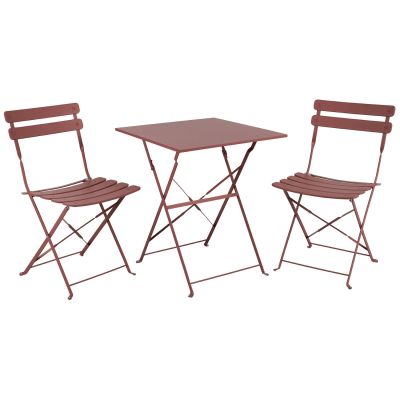 Brafab, Ponte kahvilapöytä ja tuolit masalanpunainen Brafab