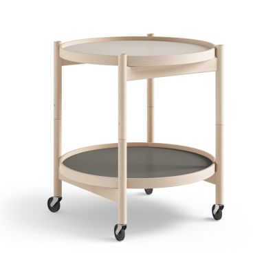 Brdr. Krüger Bølling Tray Table model 50 -rullapöytä Stone, käsittelemätön pyökkirunko | Alk. 713,90 €