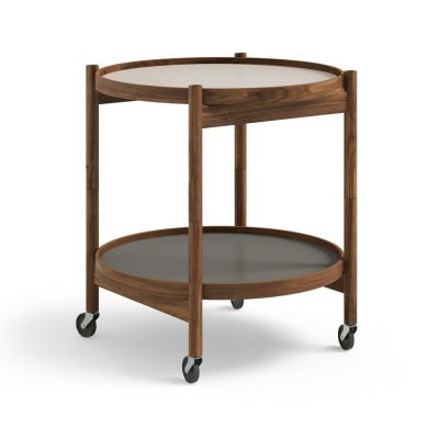 Brdr. Krüger Bølling Tray Table model 50 -rullapöytä Stone, öljytty saksanpähkinärunko | Alk. 1 260,90 €