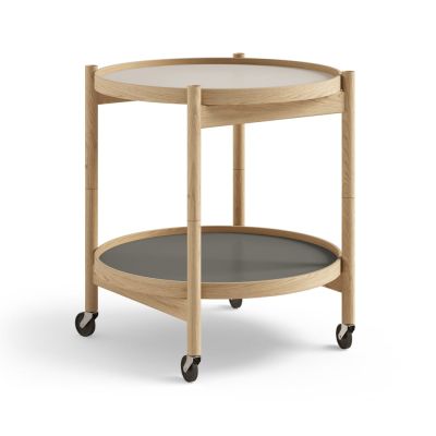 Brdr. Krüger Bølling Tray Table model 50 -rullapöytä Stone, öljytty tammirunko | Alk. 948,60 €