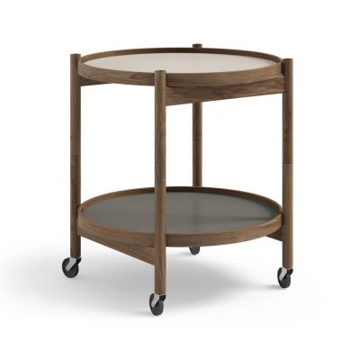 Brdr. Krüger Bølling Tray Table model 50 -rullapöytä Stone, savuöljytty tammirunko | Alk. 1 002,00 €