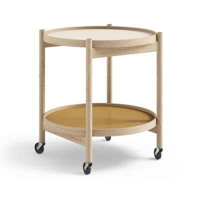 Brdr. Krüger Bølling Tray Table model 50 -rullapöytä Sunny, käsittelemätön tammirunko | Alk. 837,00 €