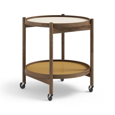 Brdr. Krüger Bølling Tray Table model 50 -rullapöytä Sunny, savuöljytty tammirunko | Alk. 1 049,40 €