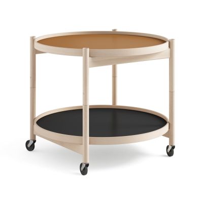 Brdr. Krüger Bølling Tray Table model 60 rullapöytä Clay, käsittelemätön pyökkirunko | Alk. 848,70 €