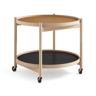 Brdr. Krüger Bølling Tray Table model 60 rullapöytä Clay, öljytty pyökkirunko | Alk. 960,30 €