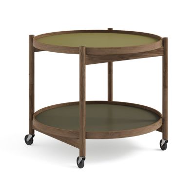 Brdr. Krüger Bølling Tray Table model 60 rullapöytä Leaf, savuöljytty tammirunko | Alk. 1 295,10 €