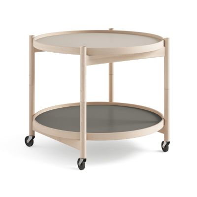 Brdr. Krüger Bølling Tray Table model 60 rullapöytä Stone, käsittelemätön pyökkirunko | Alk. 917,00 €
