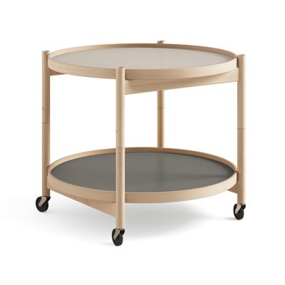 Brdr. Krüger Bølling Tray Table model 60 rullapöytä Stone, öljytty pyökkirunko | Alk. 917,00 €