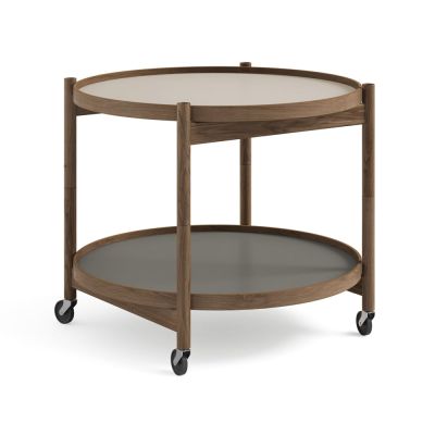 Brdr. Krüger Bølling Tray Table model 60 rullapöytä Stone, savuöljytty tammirunko | Alk. 1 236,00 €