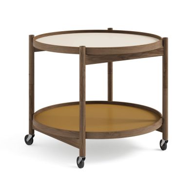 Brdr. Krüger Bølling Tray Table model 60 rullapöytä Sunny, savuöljytty tammirunko | Alk. 1 295,10 €