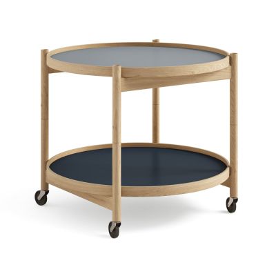 Brdr. Krüger Bølling Tray Table model 60 rullapöytä Water, öljytty tammirunko | Alk. 1 115,90 €