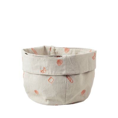 Broste Copenhagen Stripes leipäkori, beige/oranssi | Alk. 38,00 €