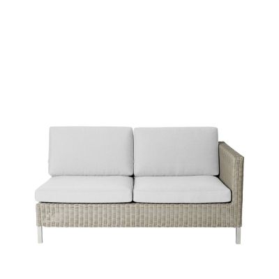 Cane-line Connect moduulisohva 2-istuttava taupe, vasen, valkoiset tyynyt | Alk. 2 045,10 €